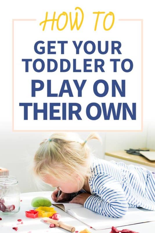 pinterest image about independent play for toddlers