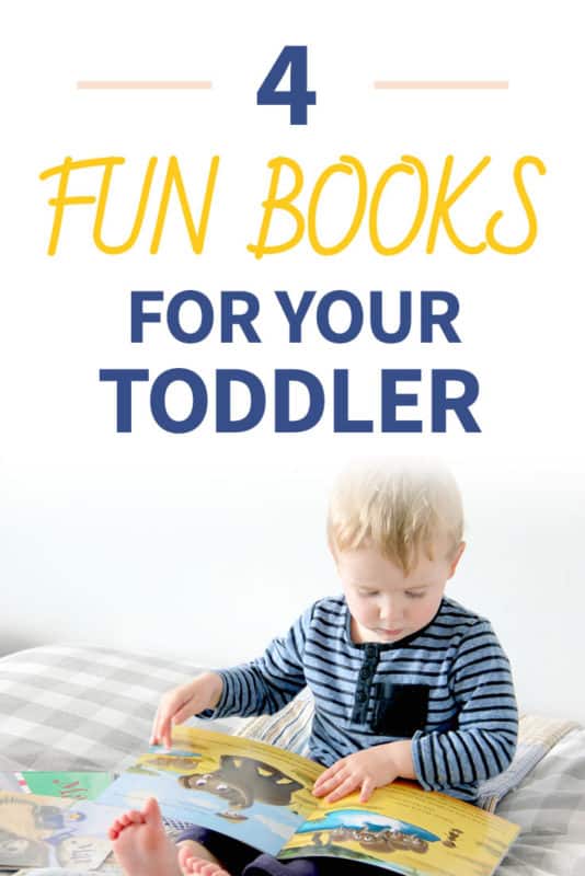 pinterest image of fun books for a toddler