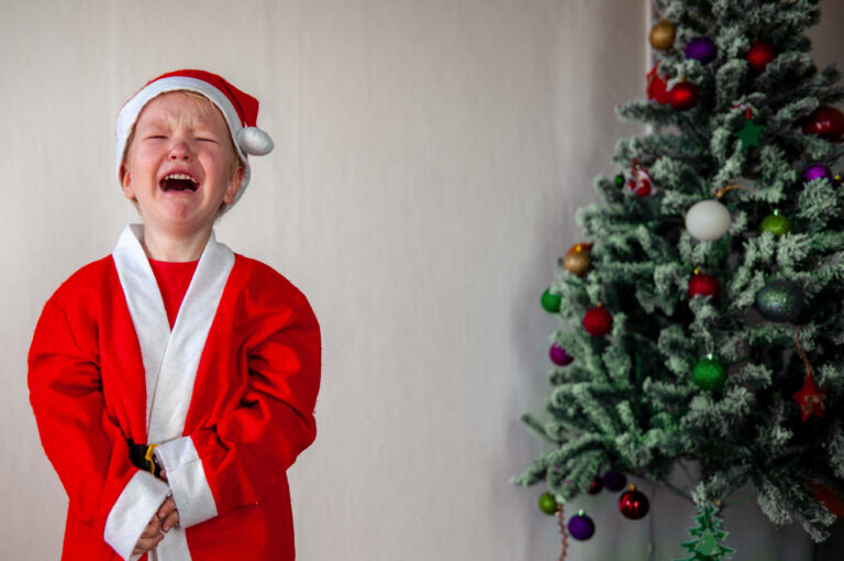 toddler having a holiday toddler tantrum
