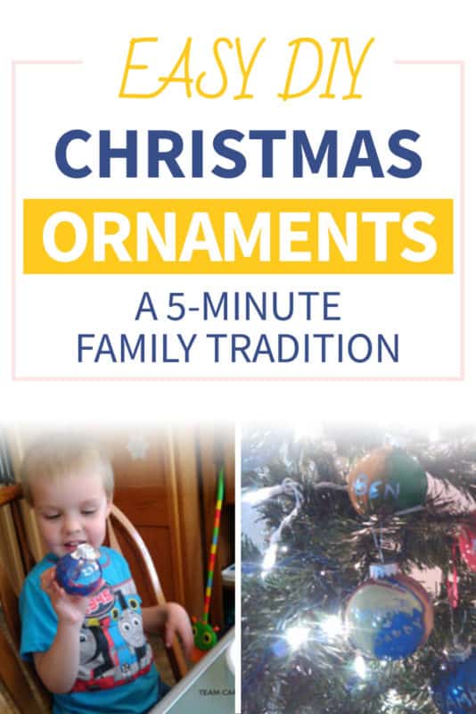 Pinterest image about easy diy christmas ornaments