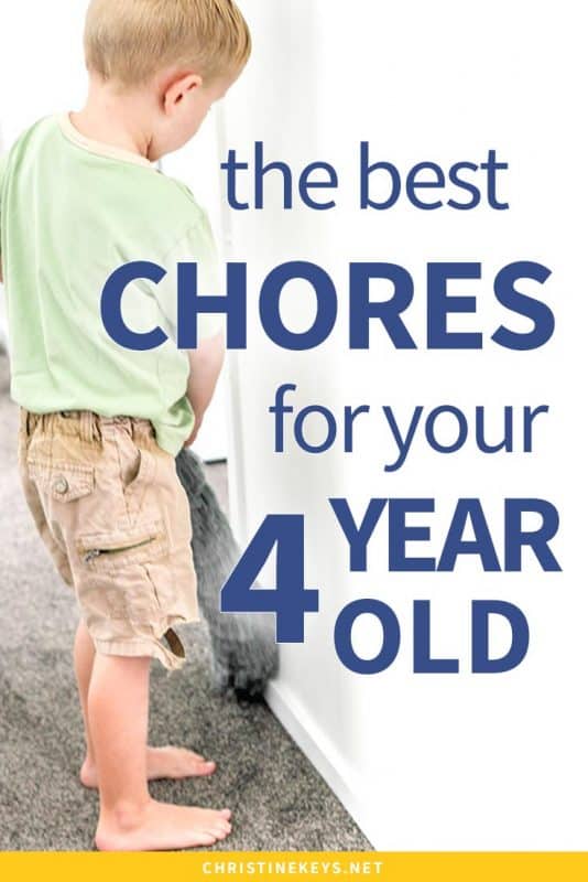 all the chores that your 4 year old can do