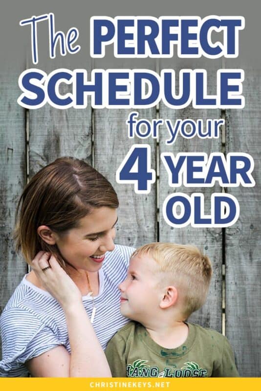 the perfect daily schedule for a 4 year old
