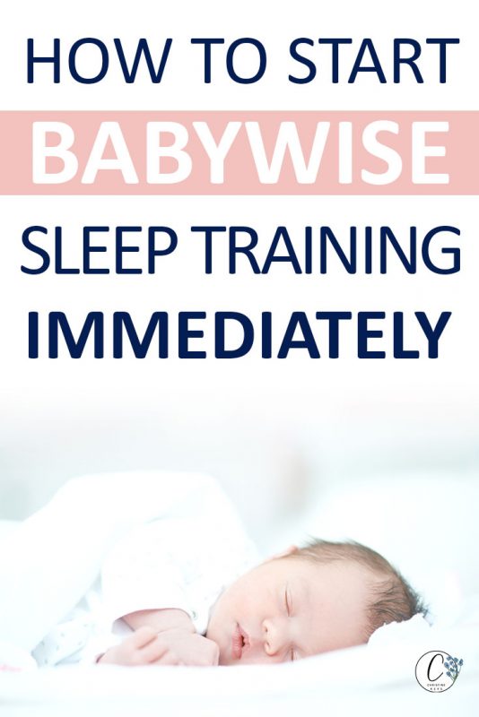 Pinterest image about how to start Babywise sleep training