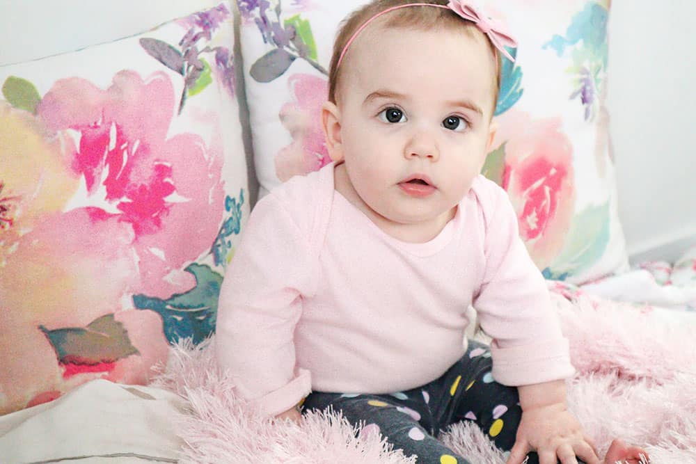 7 month old baby sitting
