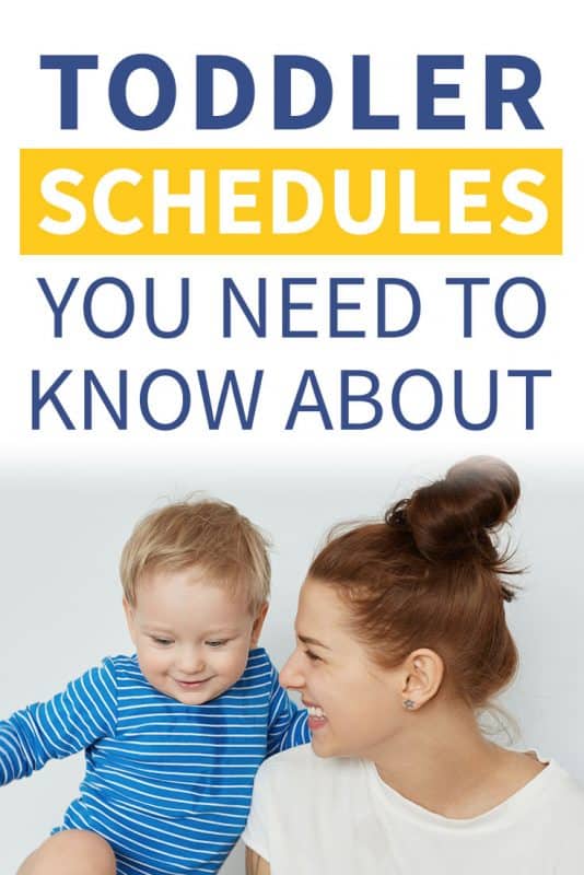 Pinterest image about toddler schedules