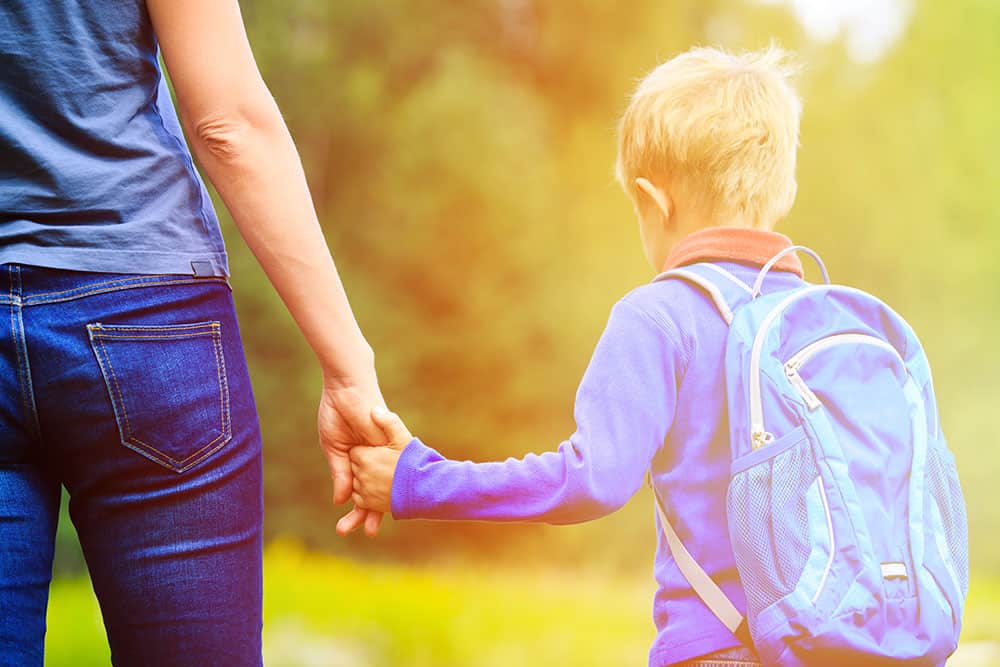 Parenting taking child to preschool