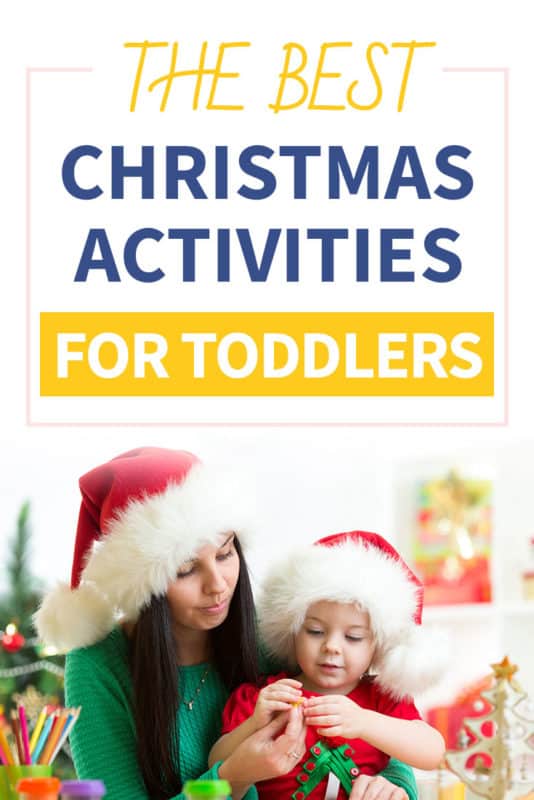Pinterest image about christmas activities for toddlers