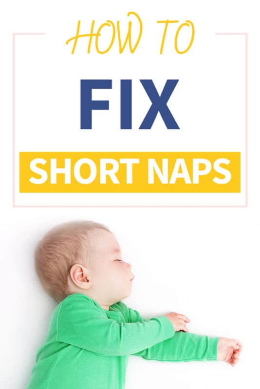 Pinterest image about how to get baby to sleep longer than 30 minutes