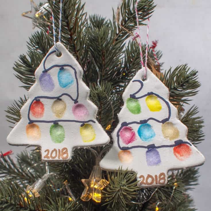 Image for Fingerprint Christmas Tree Ornament – Air Drying Clay 2