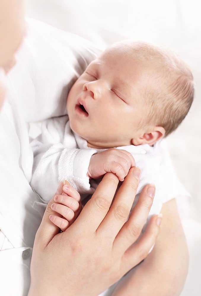 baby asleep after a dream feed