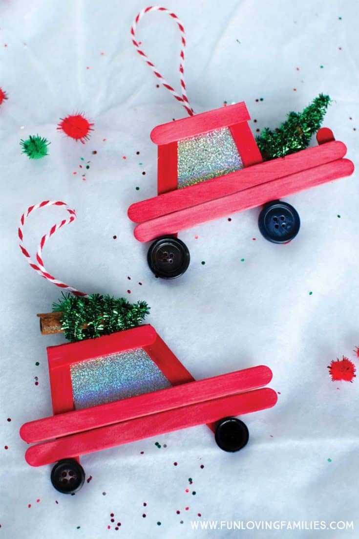 Image for DIY Car and Truck Popsicle Stick Christmas Ornaments