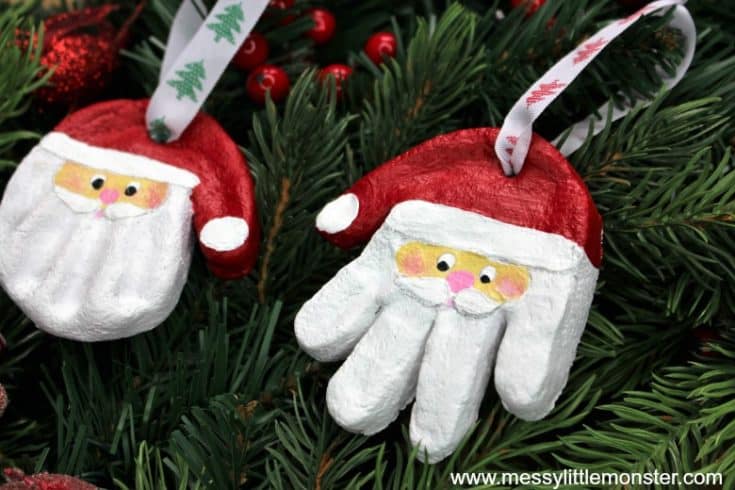 Image for Santa Salt Dough Handprint Ornaments & Easy Salt Dough Recipe