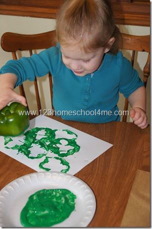 Image for St. Patrick’s Day Clover Stamping with Peppers