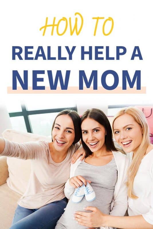 Pinterest image about what new moms need