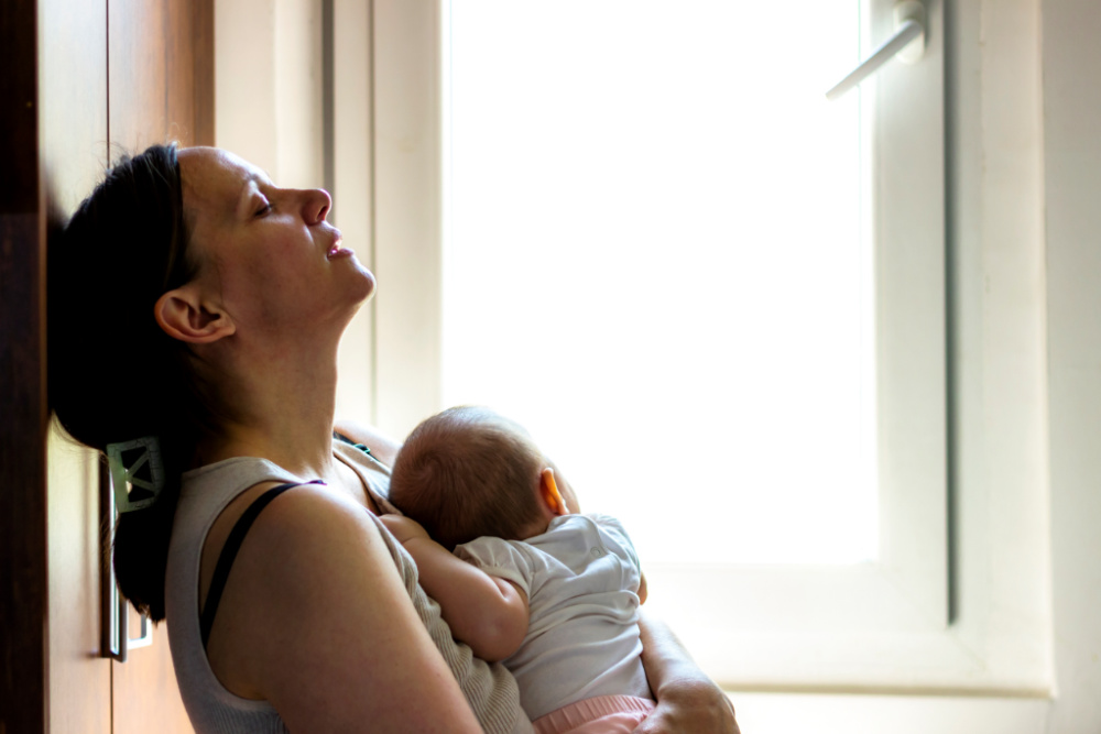 tired new mom