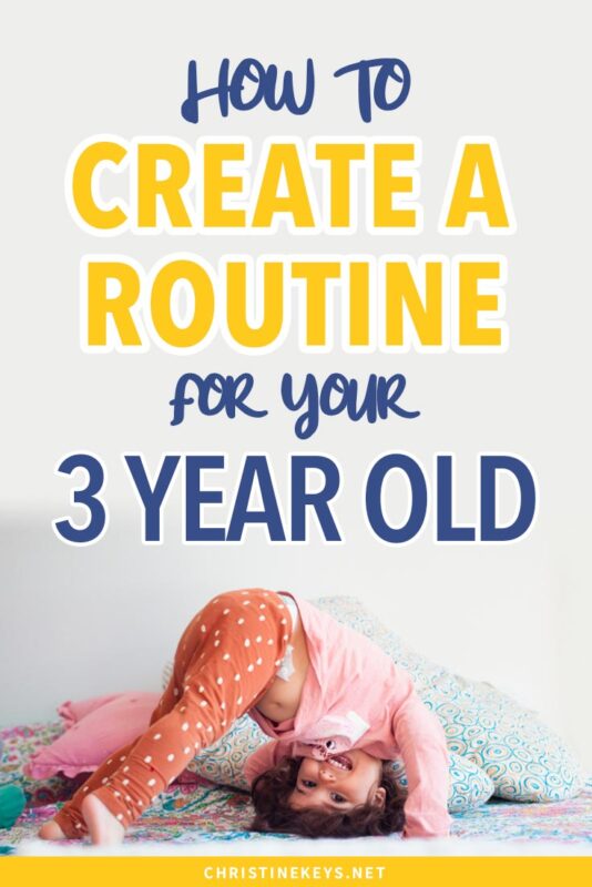 how to set a routine for a 3 year old