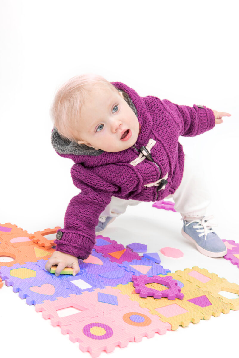 toddler doing puzzle