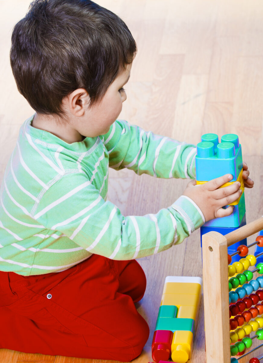 toddler stacking blocks