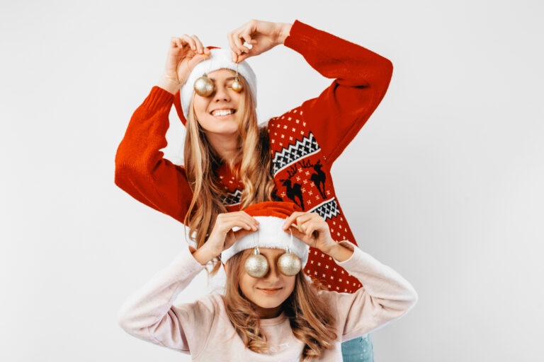 teen girls at christmas