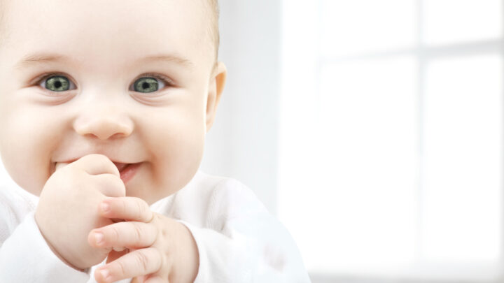 toddler smiling
