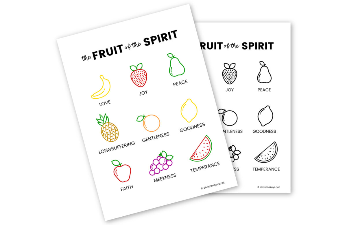 free fruit of the spirit printables