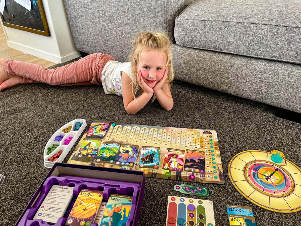 young girl having some homeschool fun