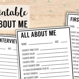 Image for All About Me Printables {Interview Template}