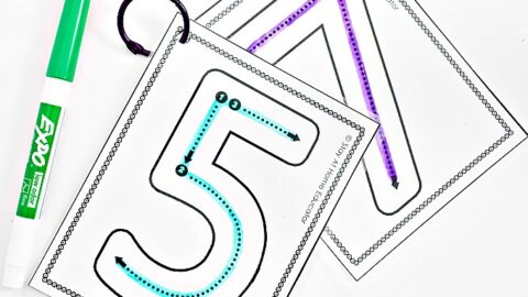 Image for Free Printable Number Formation Cards For A Preschool Writing Center