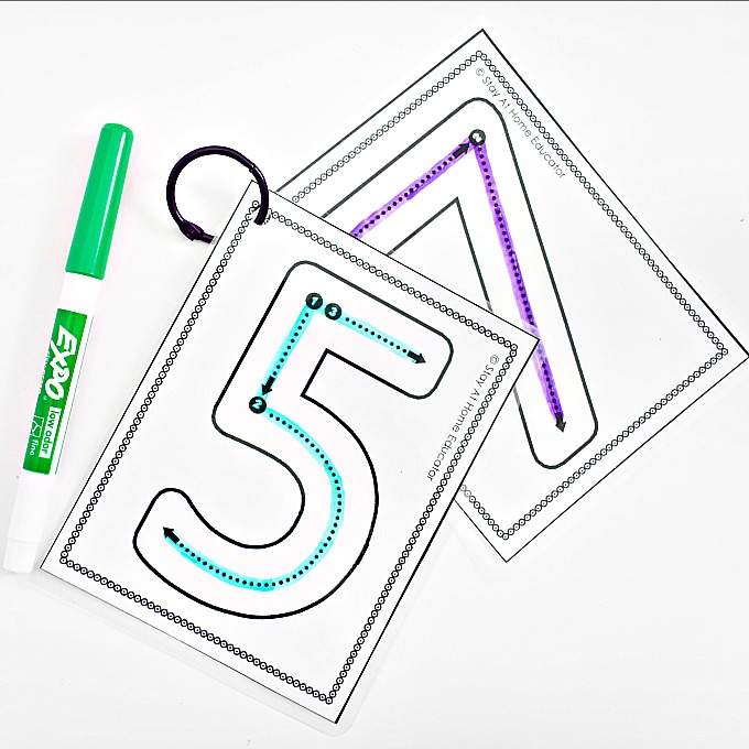 Image for Free Printable Number Formation Cards For A Preschool Writing Center
