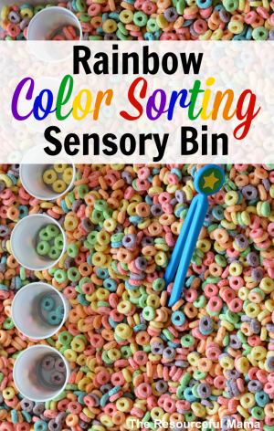 Image for Rainbow Color Sorting Sensory Bin