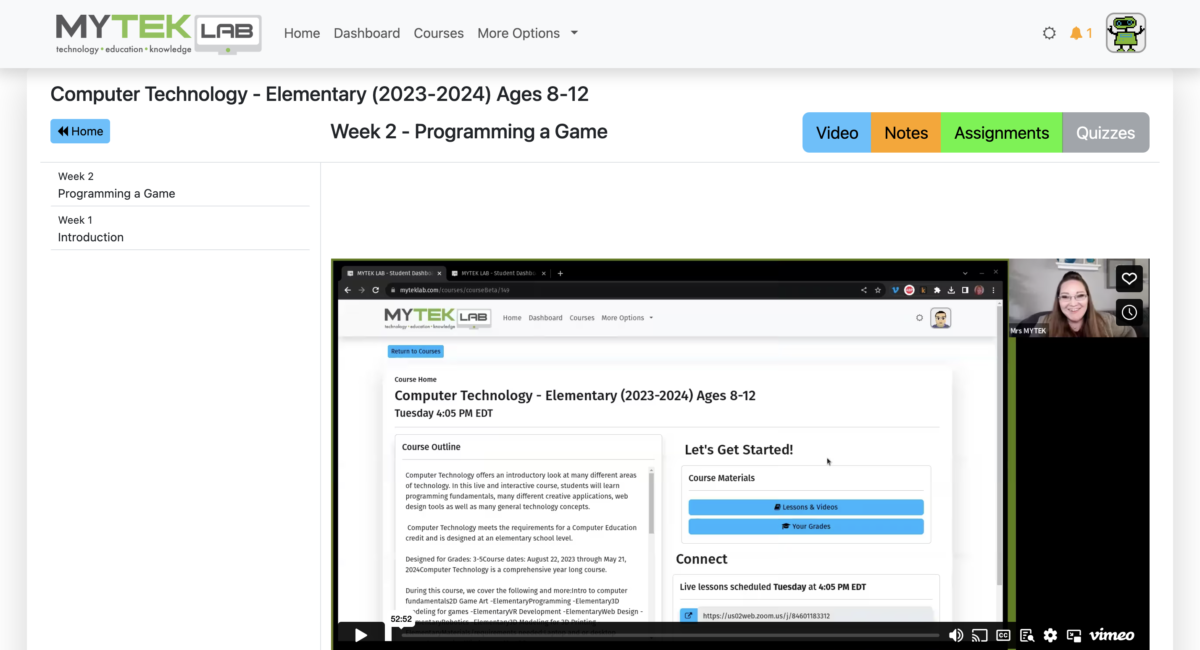 mytek lab student portal