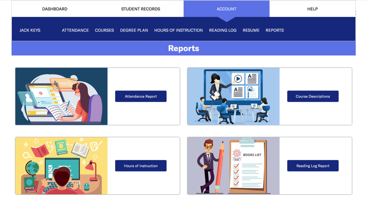 homeschool records reports