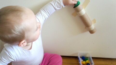 Image for Pom pom drop activity for toddlers