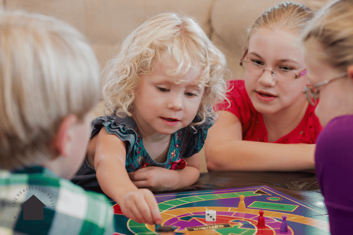 family gameschooling together