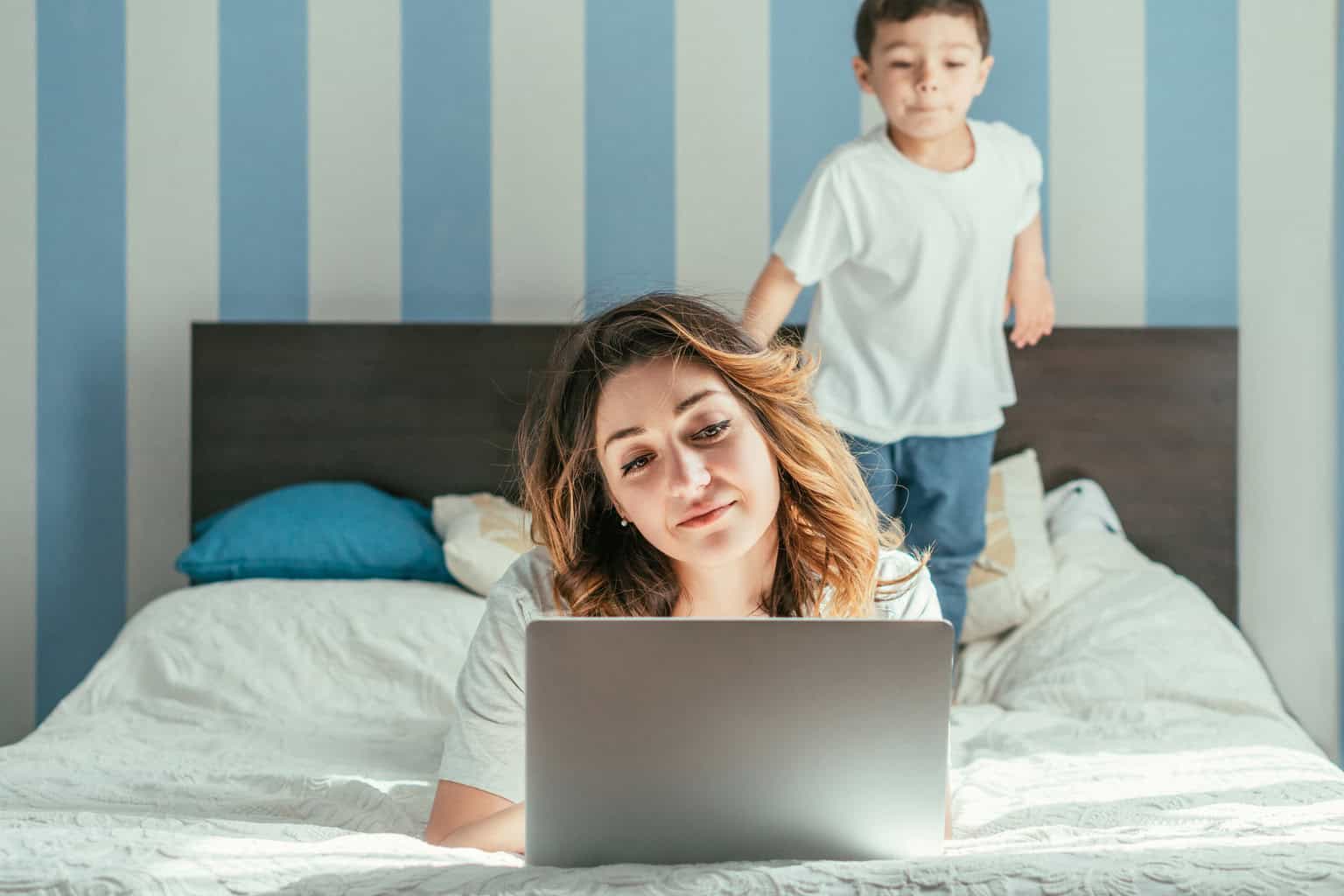 productivity tips mom working at home
