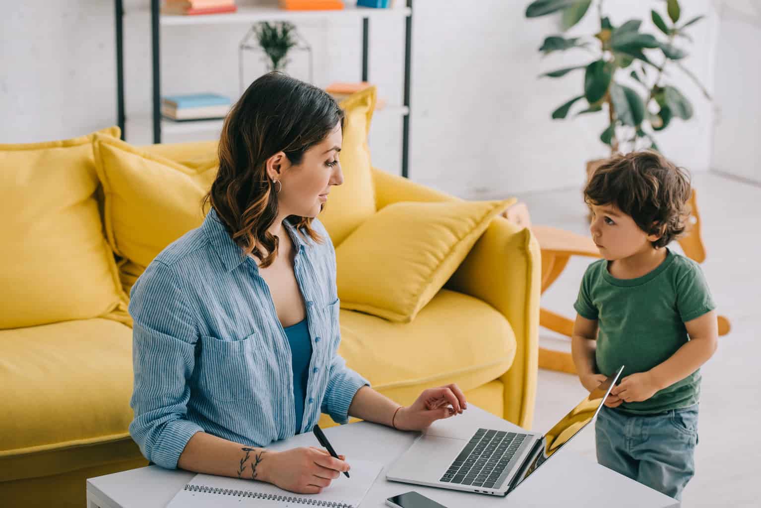 working from home with kids