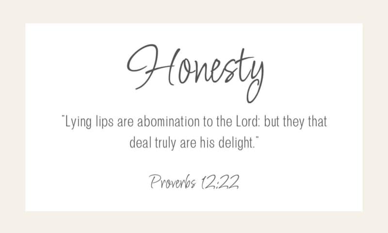 character training honesty