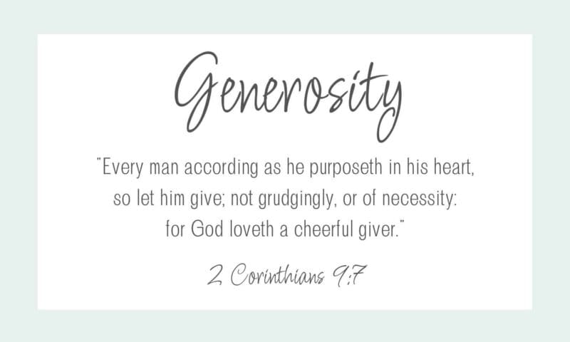 generosity