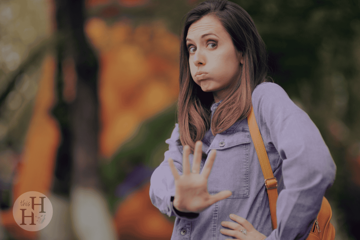 woman saying no