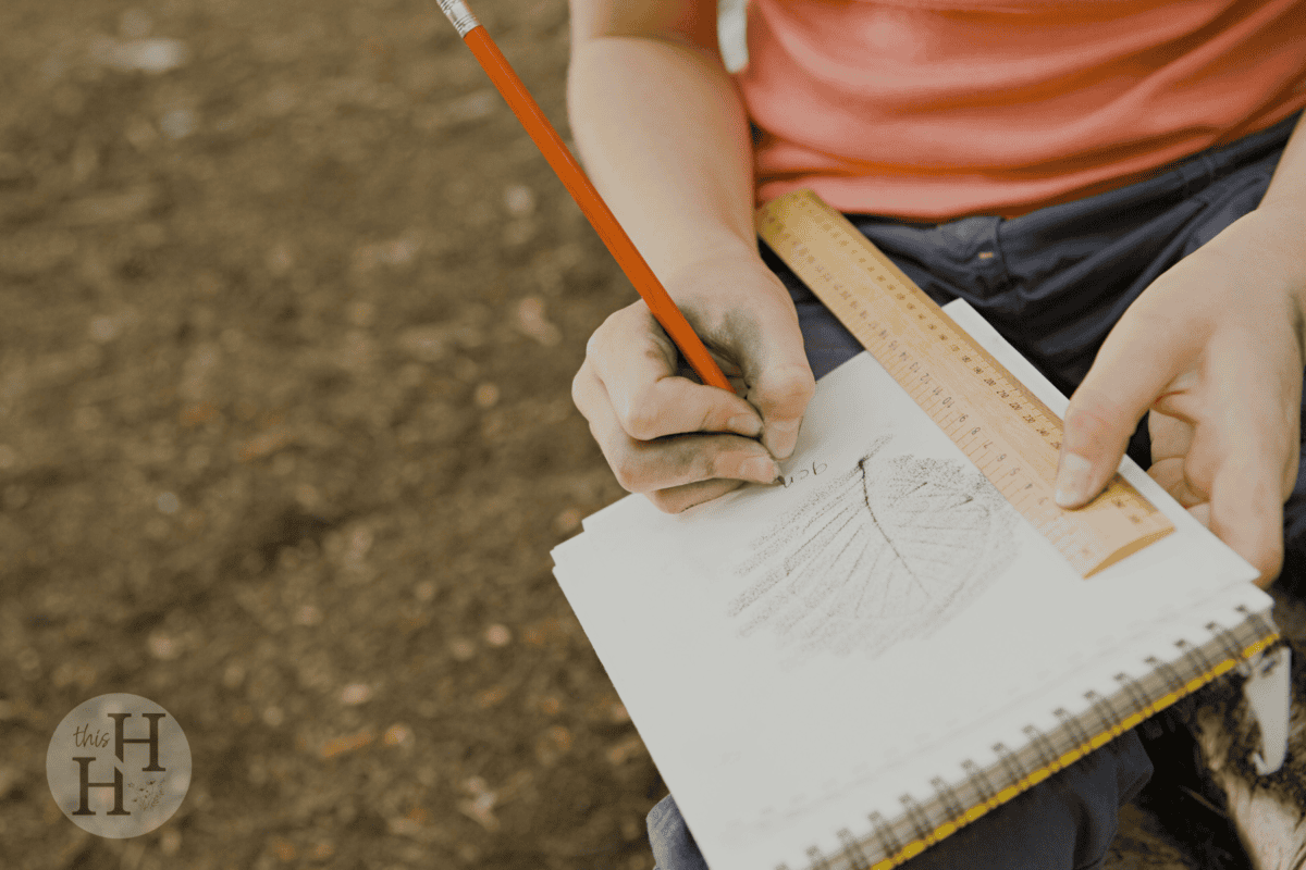 child leaf printing