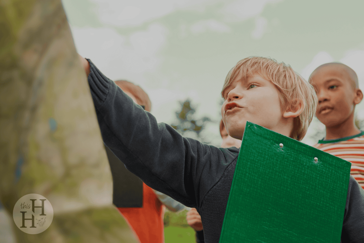 kids exploring the outdoors