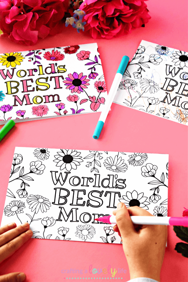 Image for Free Printable Mother's Day Cards to Color
