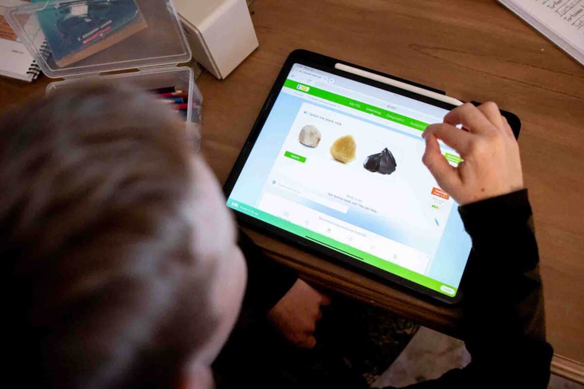boy using ixl homeschool
