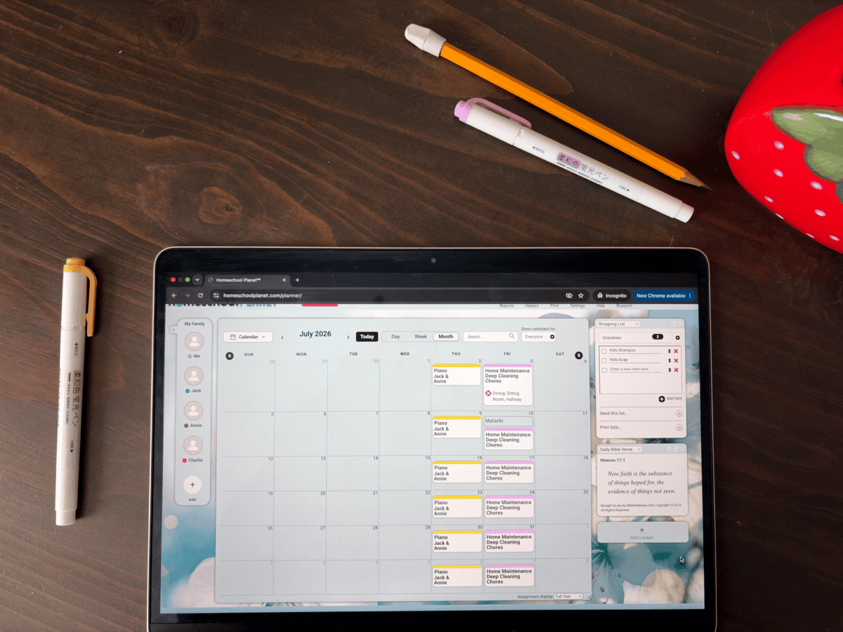 family calendar