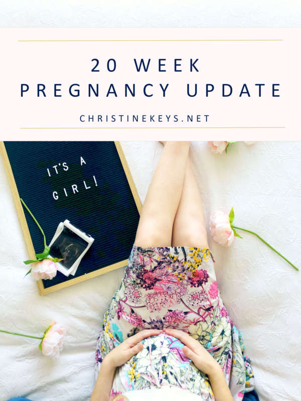 20 Week Pregnancy Update || Find out all about what happened during weeks 17-20 of pregnancy + our cute gender announcement. #pregnancy #motherhood #babies #genderreveal #genderannouncement #babygirl