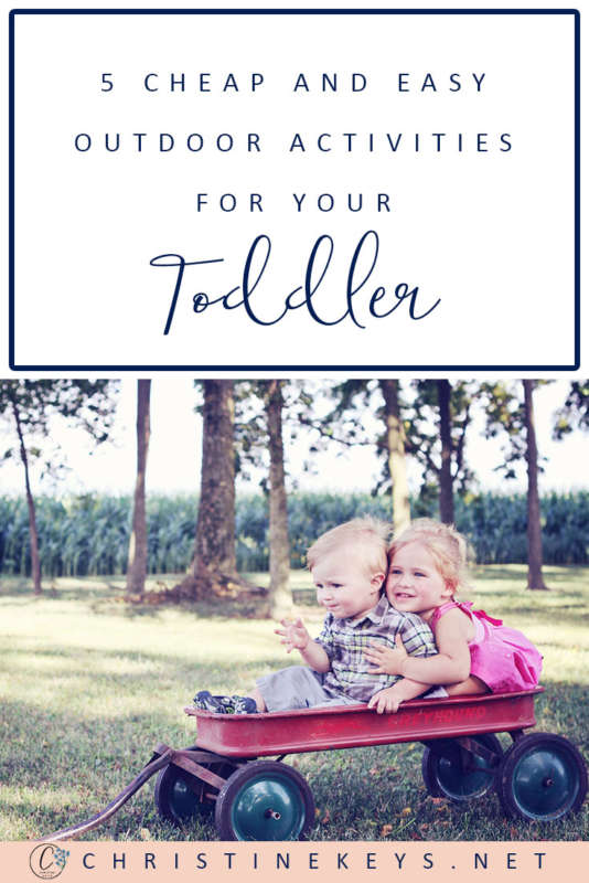 Infographic about outdoor activities for toddlers