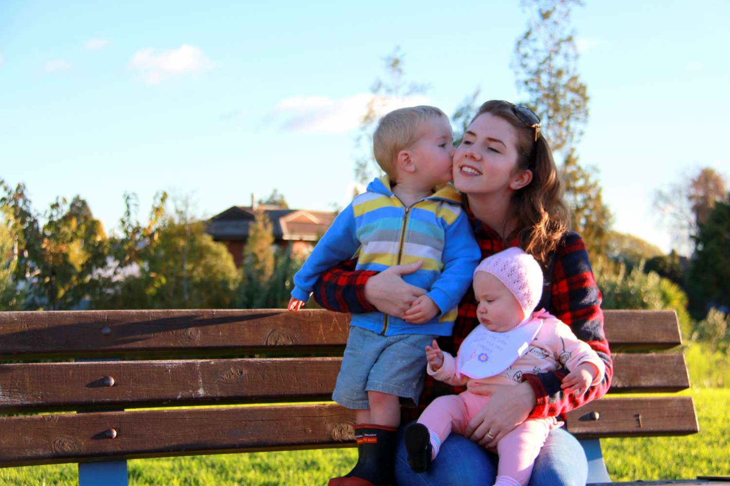 Mom with two children