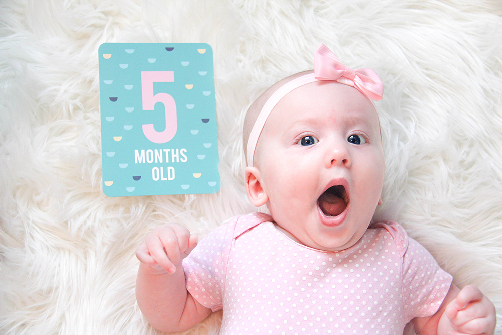 5 month old baby yawning