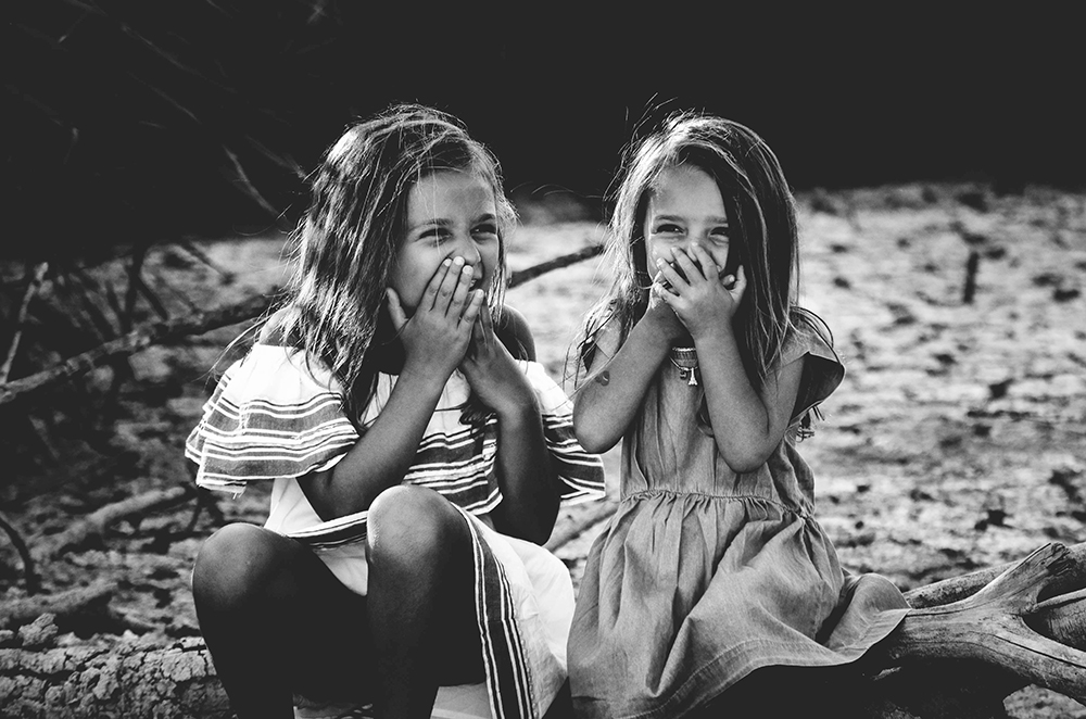 Little girls laughing