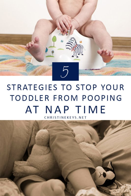 5 Strategies to Stop Your Toddler from Pooping at Nap Time || If you're wondering how to get your toddler to stop pooping during nap time then try these 5 strategies! #parenting #pottytraining #toddlers #naptime #motherhood